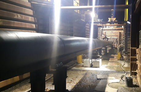 PE pipe welding and installation by Solo at Army Bay Outfall