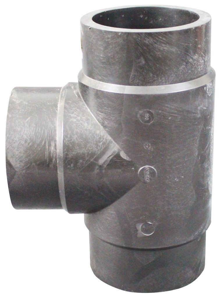 A picture of a moulded PE fitting manufactured by Solo.